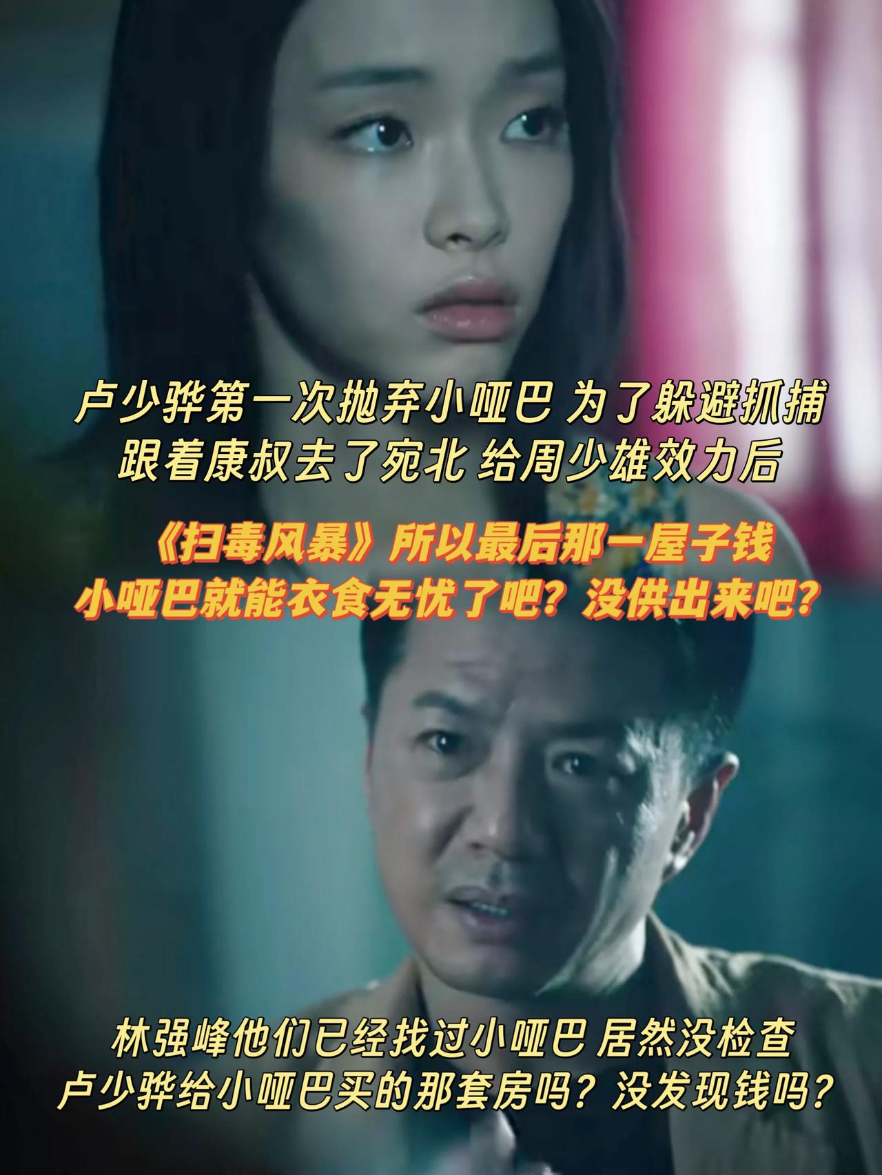 《扫毒风暴》卢少骅给小哑巴那栋房子的钱，是不是没暴露啊？[？？？]卢少骅第一