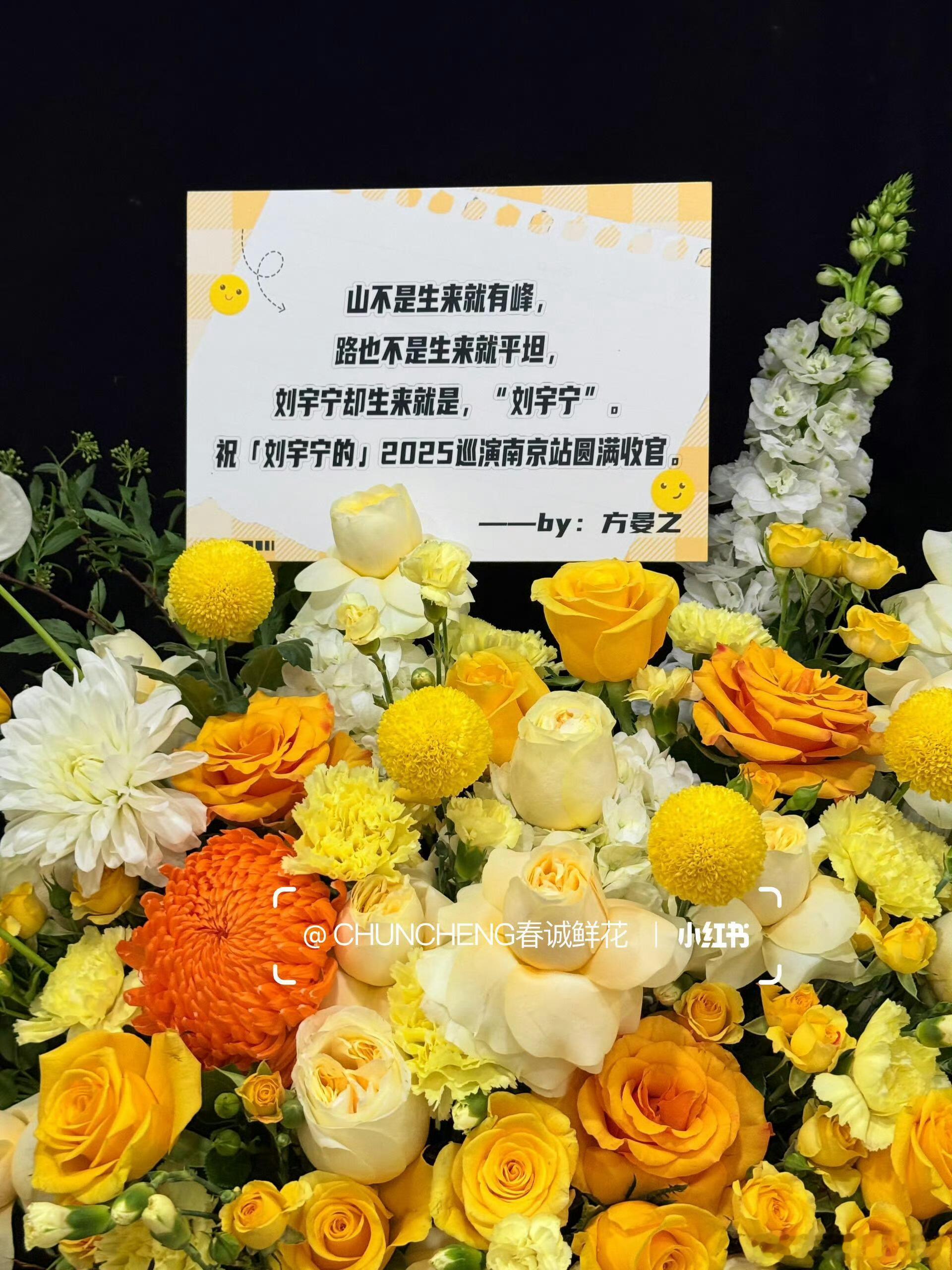 非常感谢各位金主霸霸给刘宇宁南京演唱会，送的花篮太好看啦！刘宇宁演唱会刘宇宁的2