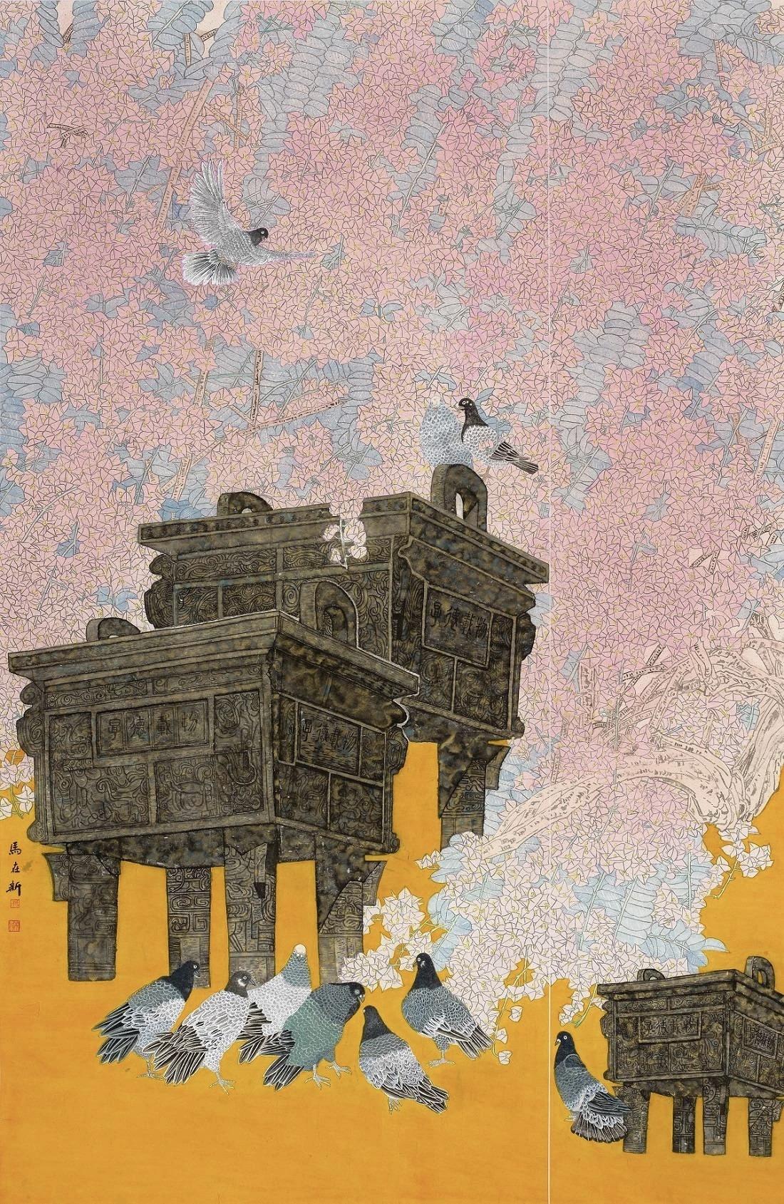 花鸟之语·马在新大写意花鸟大写意花鸟名家马在新，研画三十余载，师从娄师白、