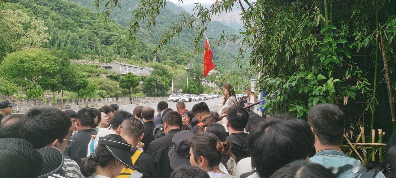 南太行天界山都别来了。排了俩小时队终于进了景区，但摆渡车跟不上，游客又都堵在了