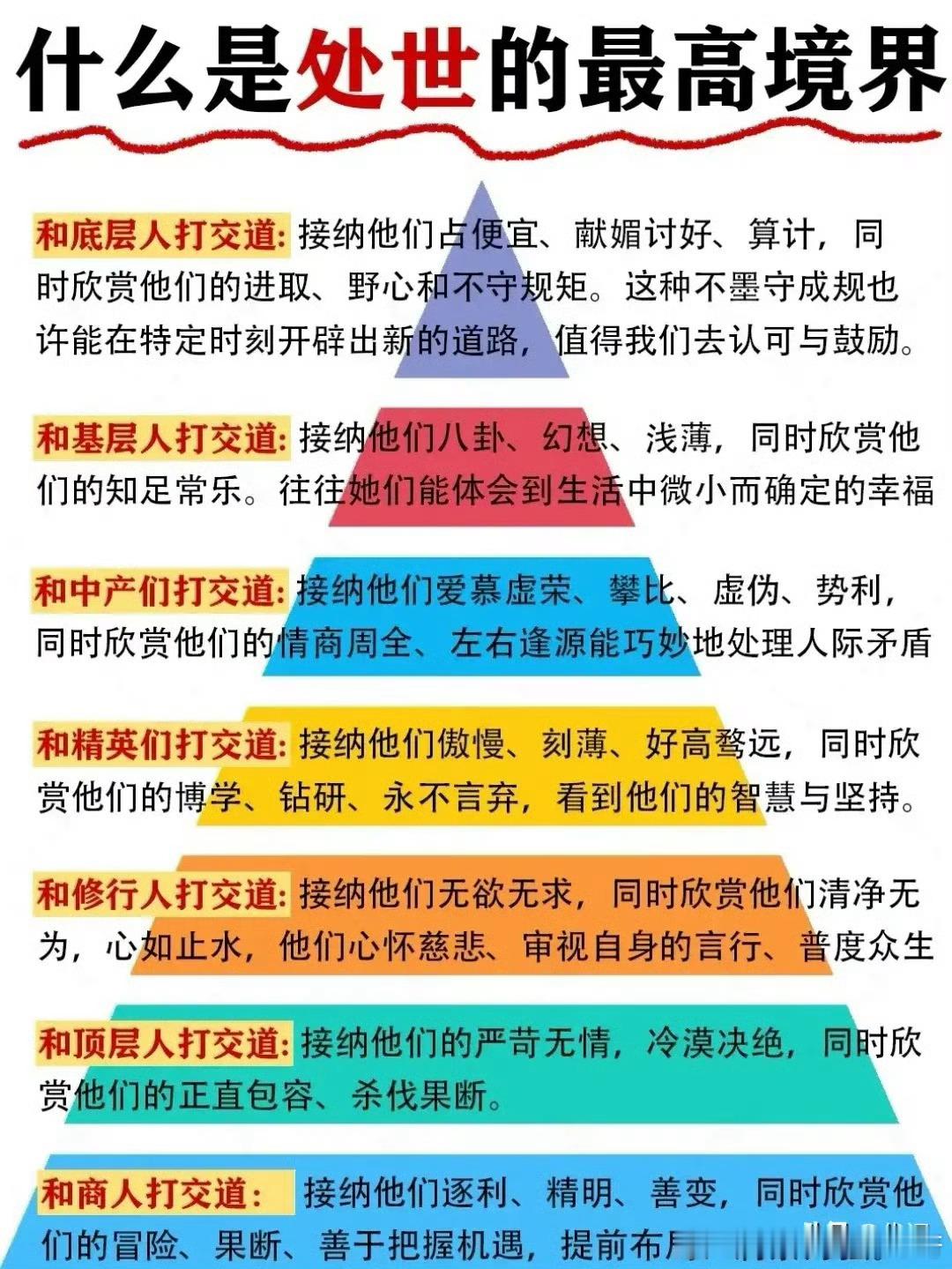 处事的最高境界，就是能够接纳和欣赏所有人！做人的最高境界，