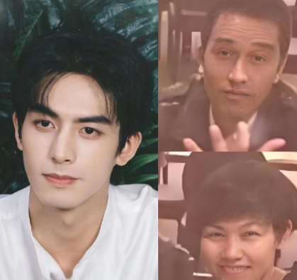 宋威龙100%中了基因的彩票，东夷人长相，典型的河南豫东帅哥。他爸爸，这个骨相