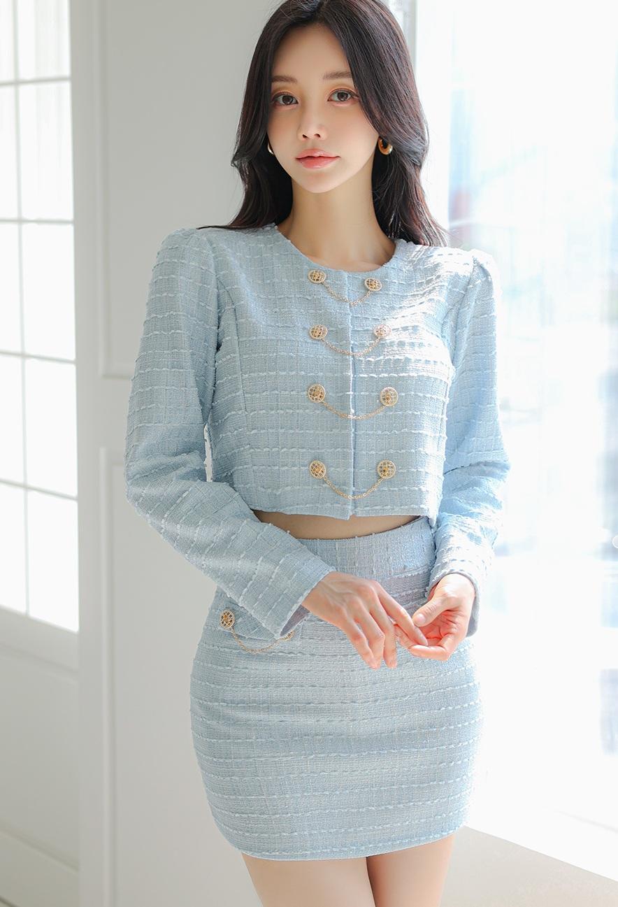 温柔蓝调，甜美少女心，优雅气质穿搭。