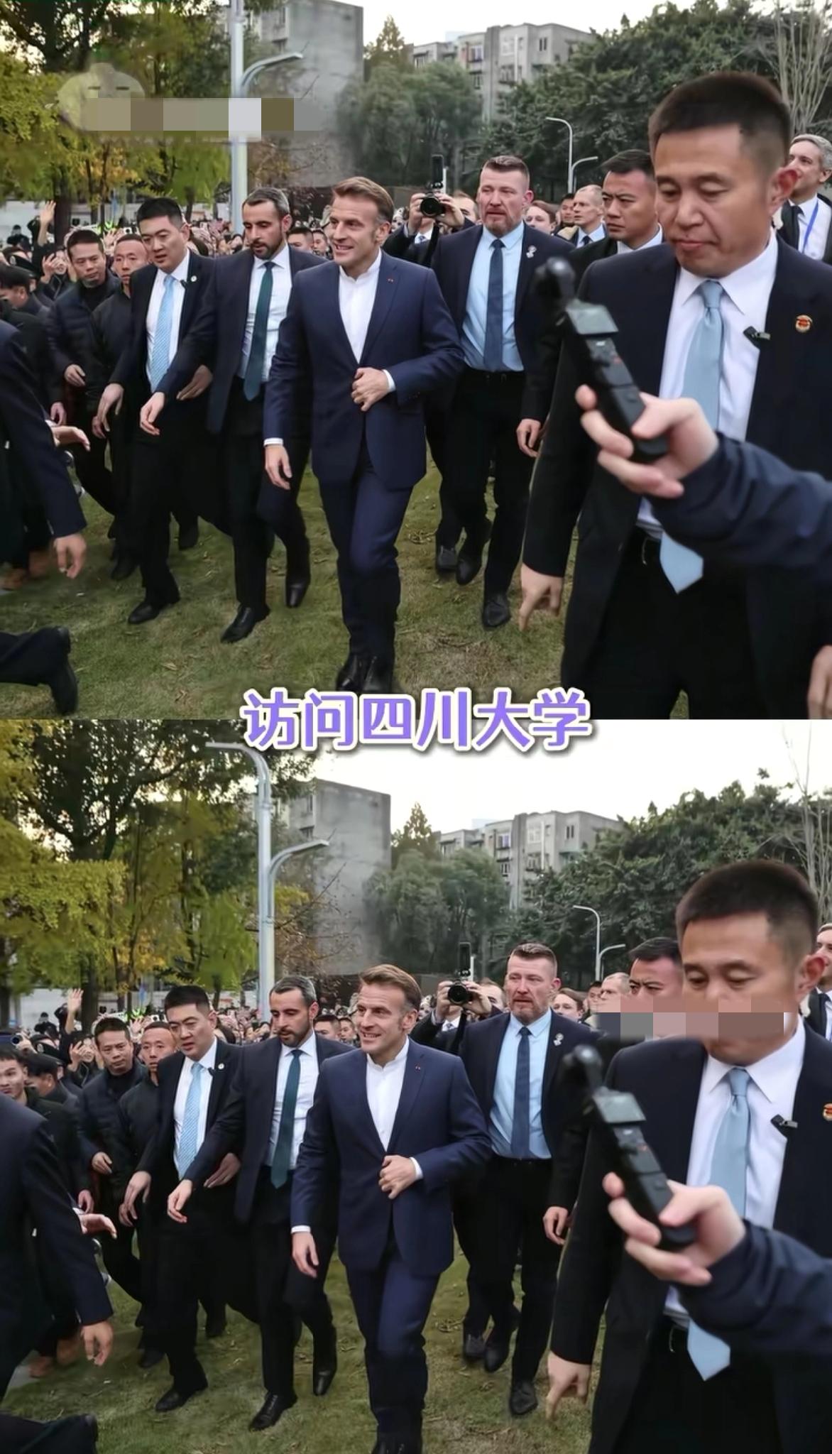 我问川大的妹妹：为啥你们大学生对马克龙这么热情啊？我是真没看懂，马克龙去趟