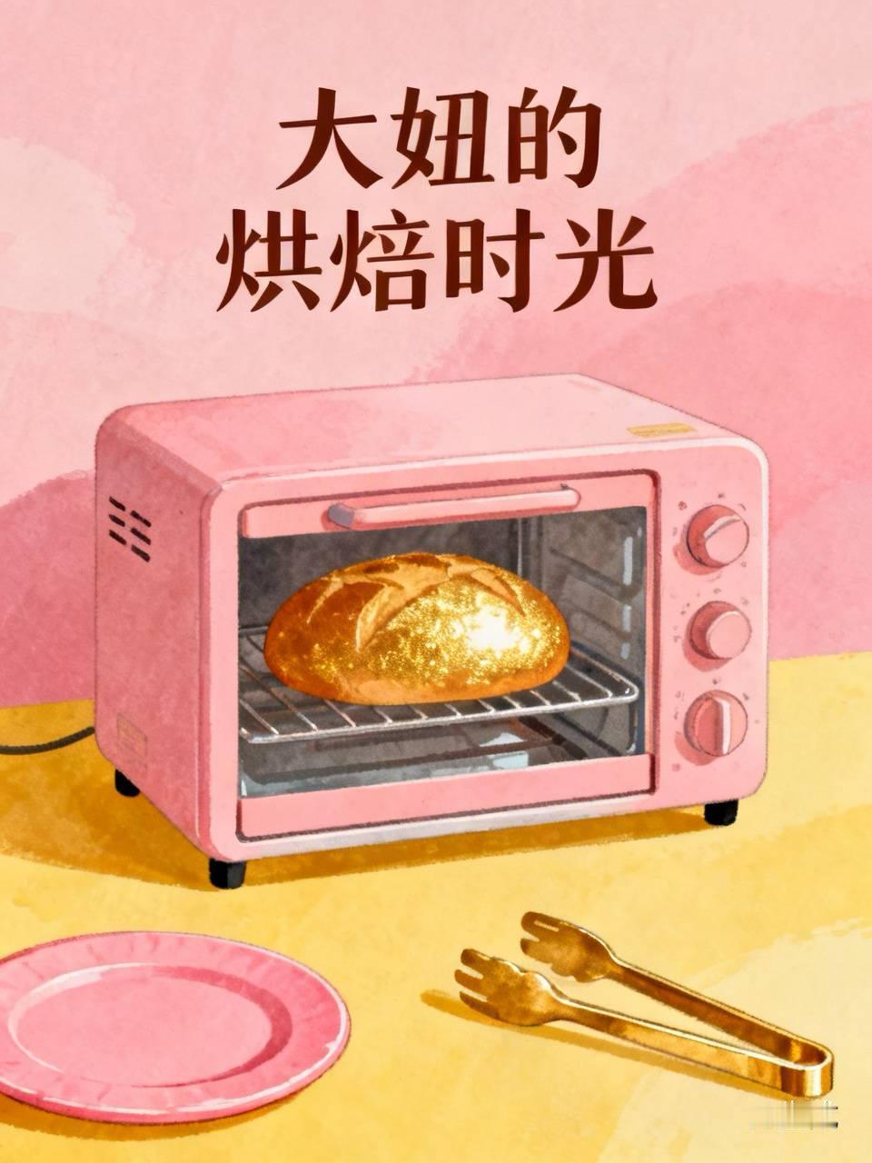 大妞同学在朋友圈晒自己烤的面包，看着很不错。这个同学是个富二代，没上高中，去学了