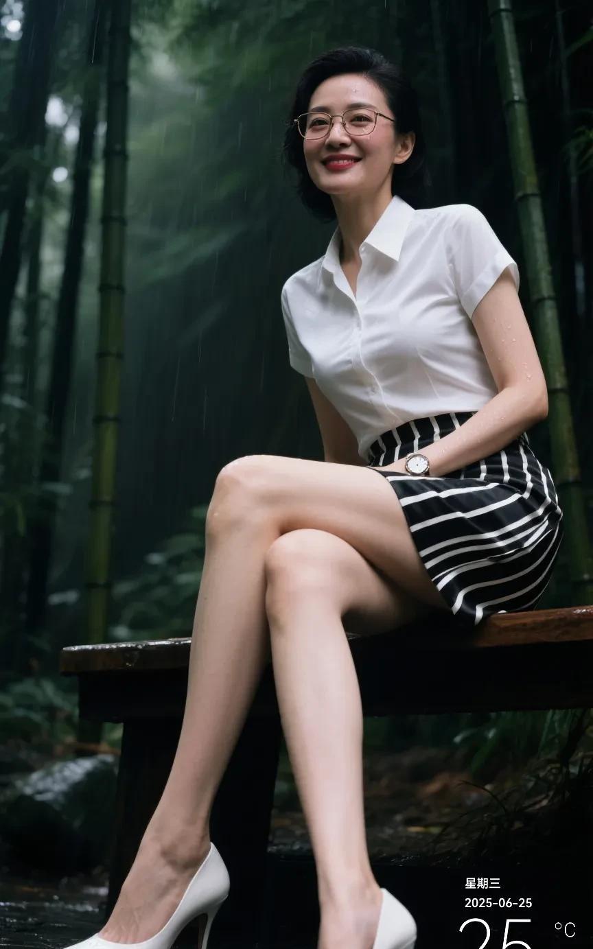 幽篁深处隐娉婷，翠叶扶疏掩玉容(AI)