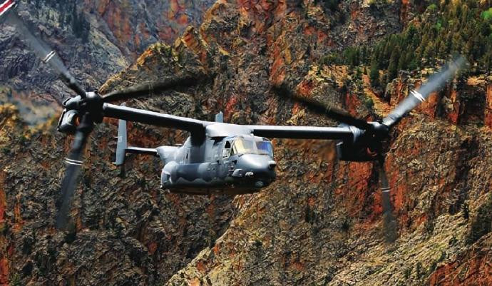 每天认识一件兵器美国V-22“鱼鹰”倾转旋翼机机身长度：17.5米旋翼直径：1