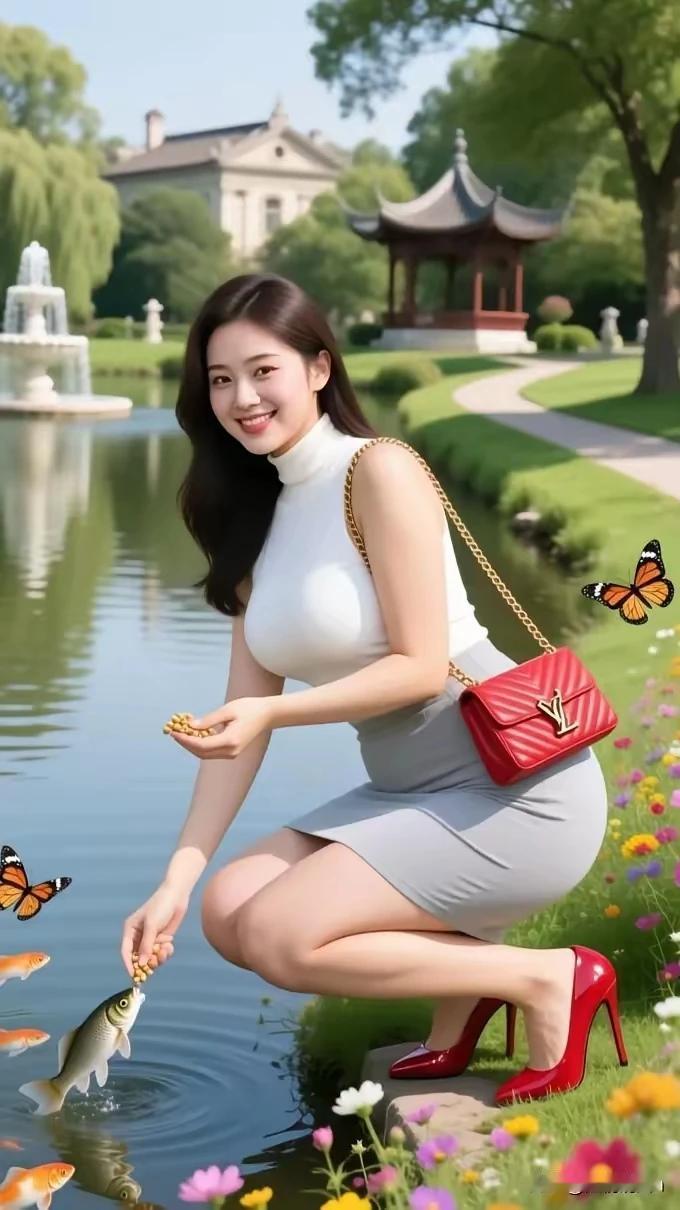 秋游韵味乐农家碧水青山野菊花溪流鱼儿欢戏水姑娘回眸大家夸