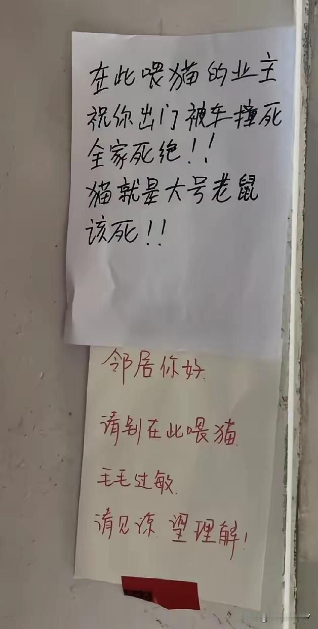 谁能想到，在小区喂几只流浪猫，竟能被逼到步步退缩、满心委屈。这位业主明明全