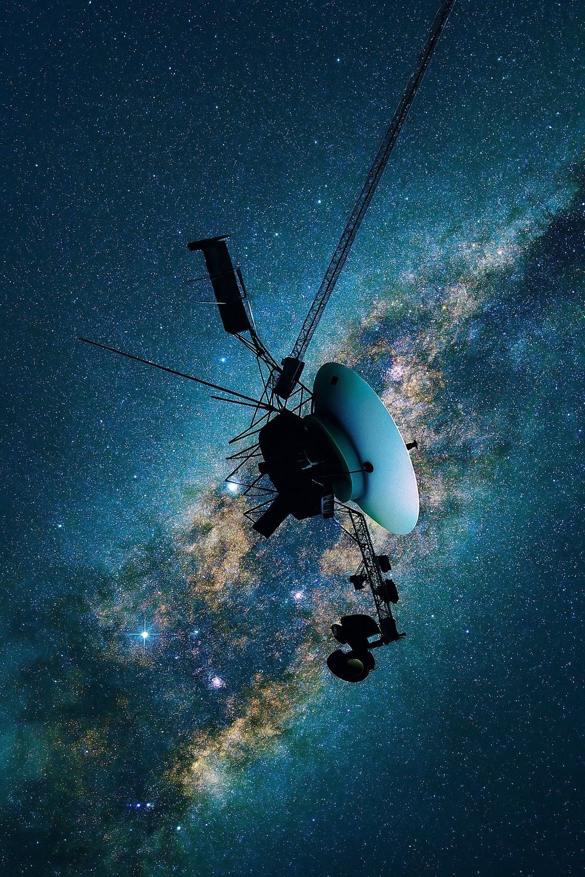 旅行者1号（Voyager1）无人外太阳系空间探测器目前已距离地球约254亿