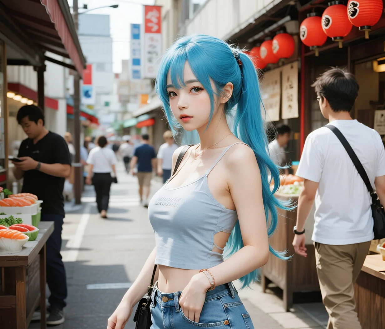小姐姐带你品尝东京：寿司和拉面的美味瞬间