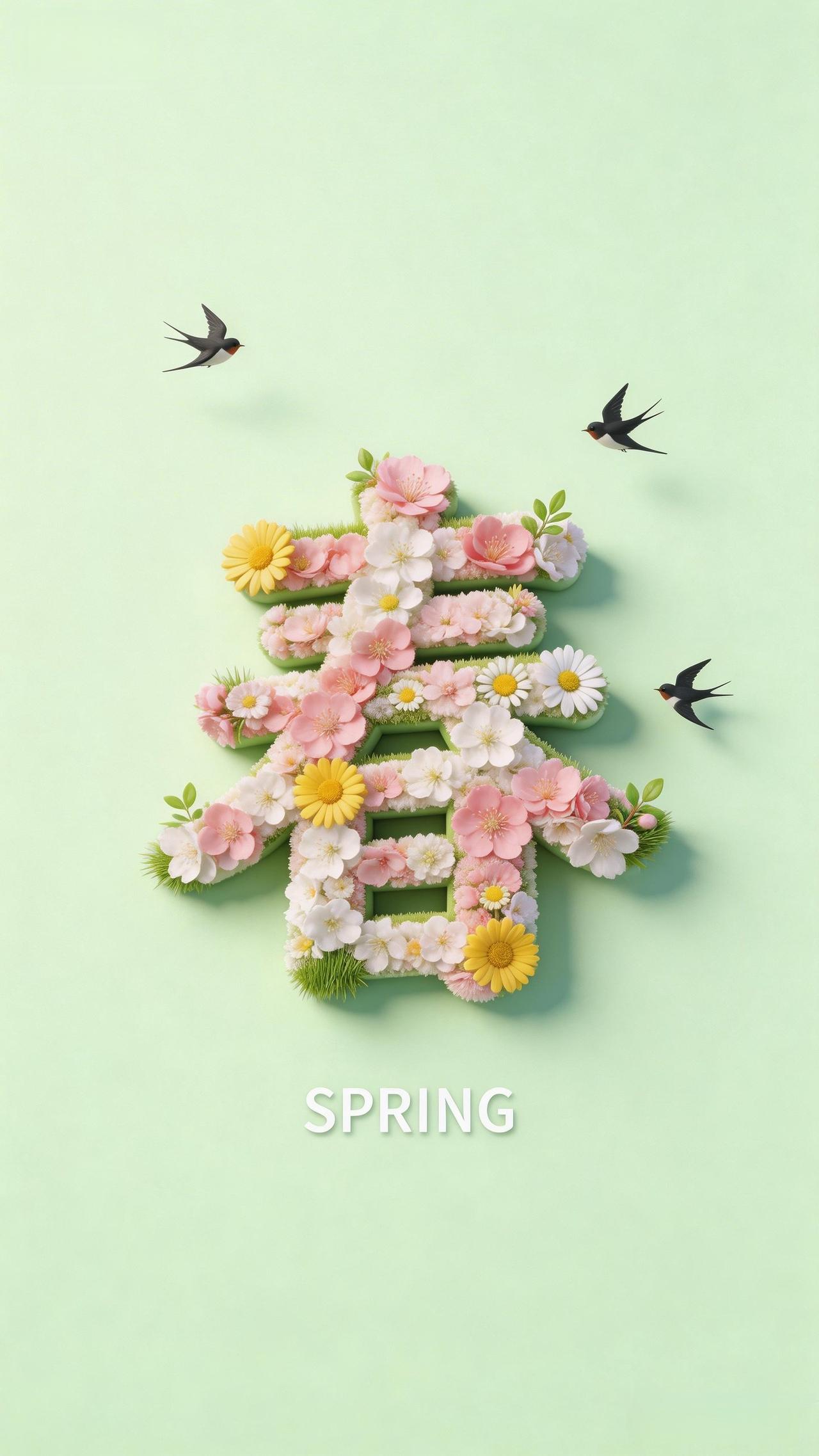 ✨以花为墨，以春为字，这是我见过最浪漫的壁纸🌸有人把春天写进诗里，有人把春