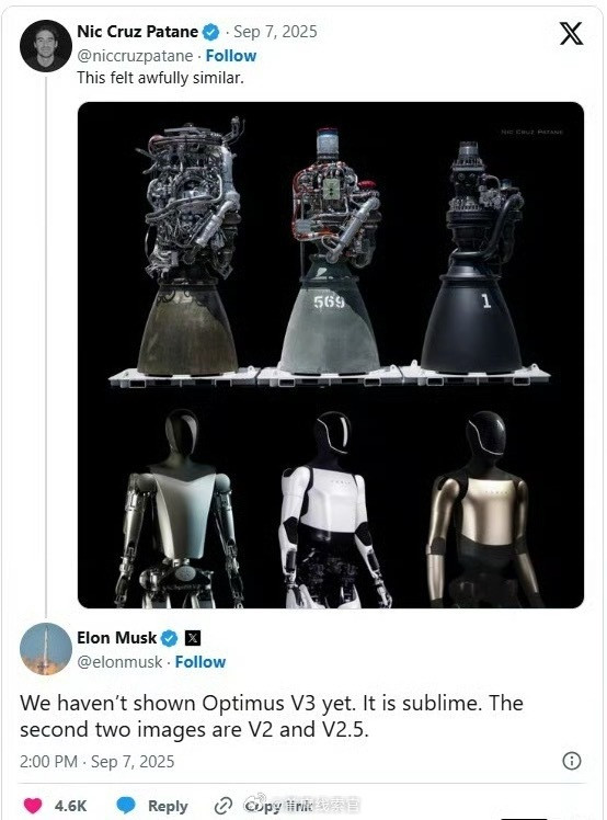 马斯克在X平台澄清，特斯拉OptimusV3人形机器人尚未对外展示。此