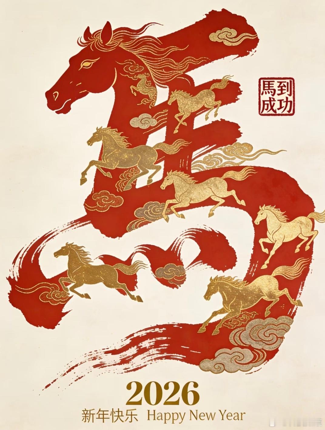 祝大家新年快乐呀！马年大吉，马上暴富马年大吉大年初一