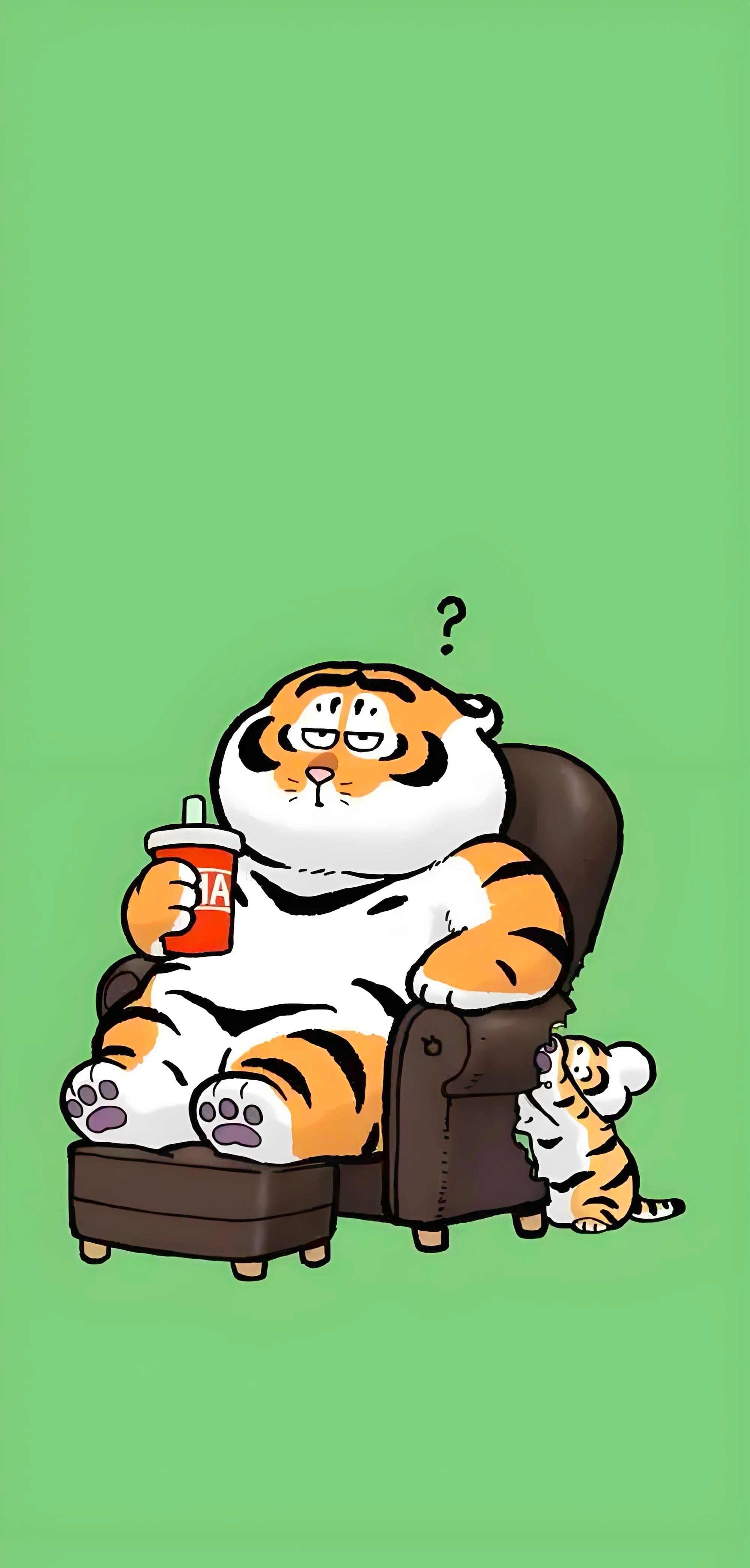 动漫春日企画壁纸一人安利一部国漫我不是胖虎壁纸，每次看到呆萌的胖虎心情就会巨好