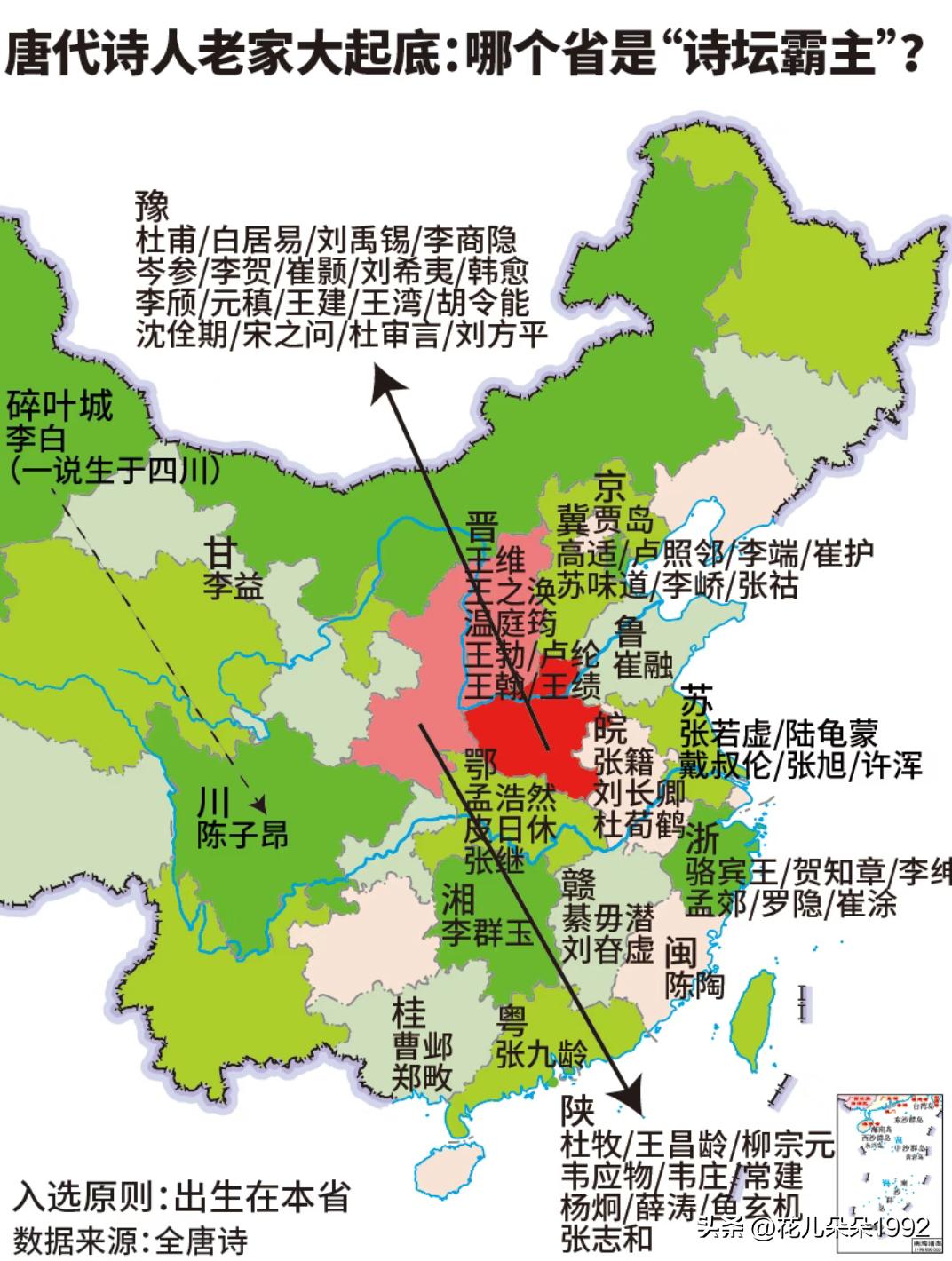 唐代诗人老家大起底：哪个省是诗坛霸主人数最多？从陈子昂、初唐四杰，到盛唐诗仙