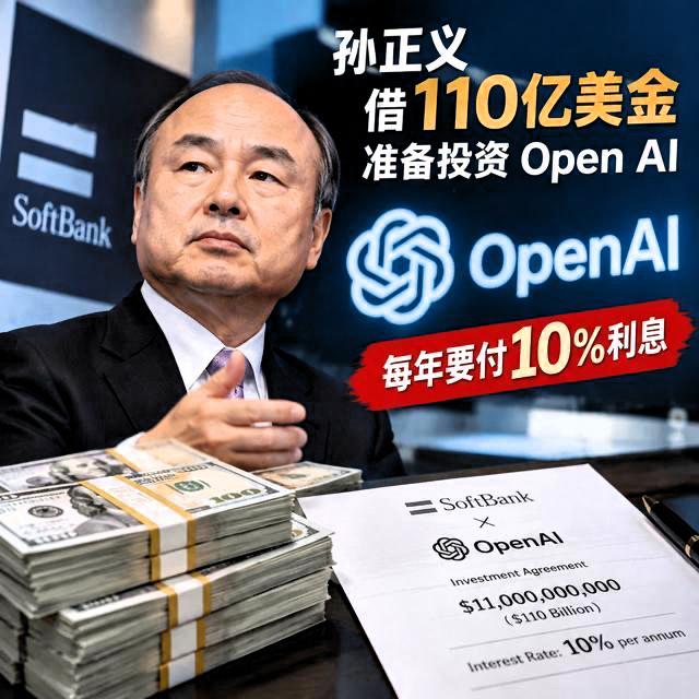 孙正义这次押注，几乎没有退路一笔百亿级别的高息债务刚拿到手，资金还没在软银账