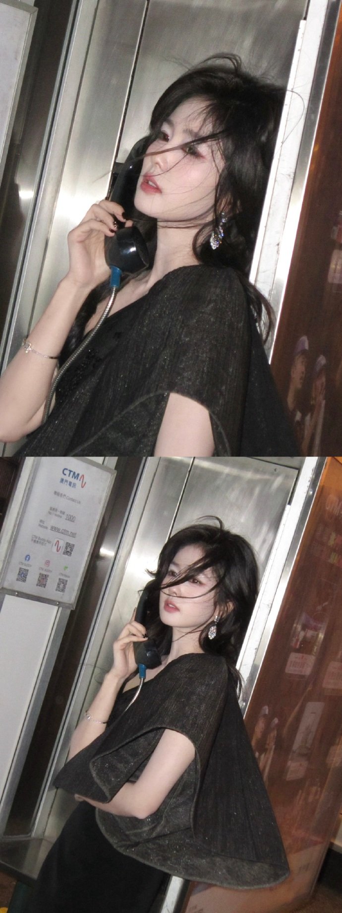 白鹿拍不完根本拍不完白鹿尖叫之夜黑天鹅造型美出天际了，工作人员“手机相机都按冒