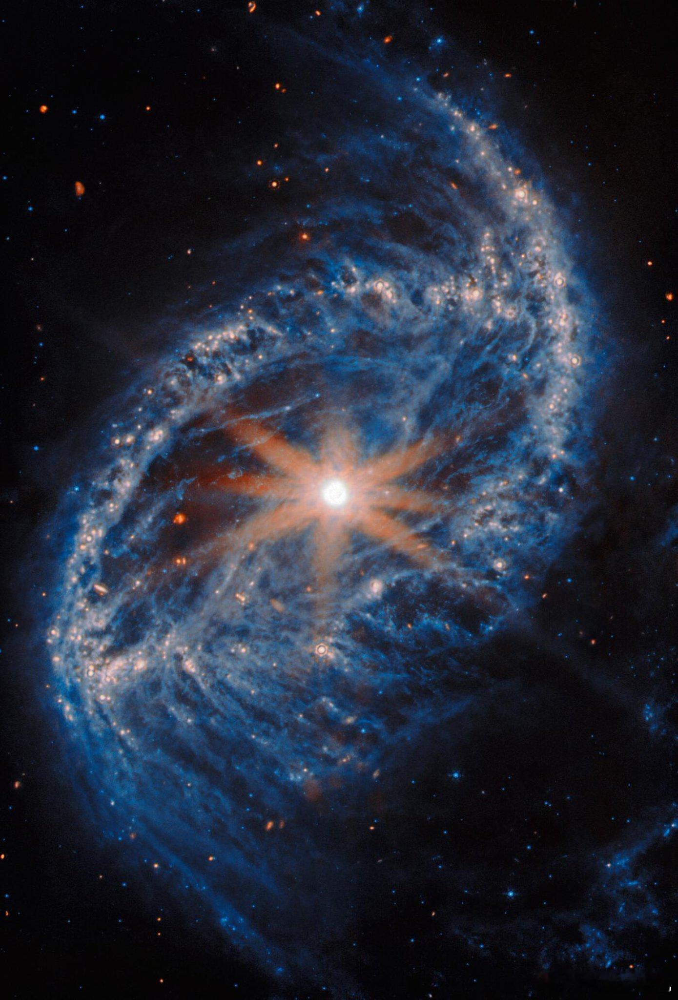 NGC2566不仅占据了画面——它完全填满了画面。这个位于船帆座的螺旋星系，