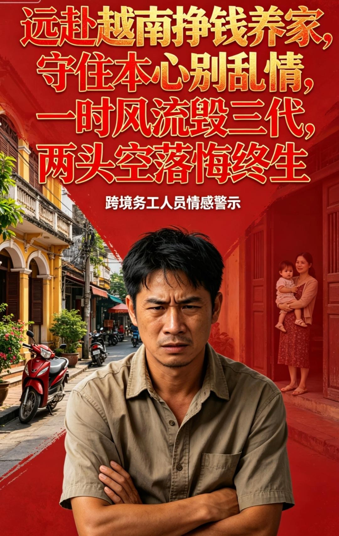 忠告所有赴越务工中年男人，别因一时糊涂毁掉半生，远赴越南背井离乡打工，谁不是为了