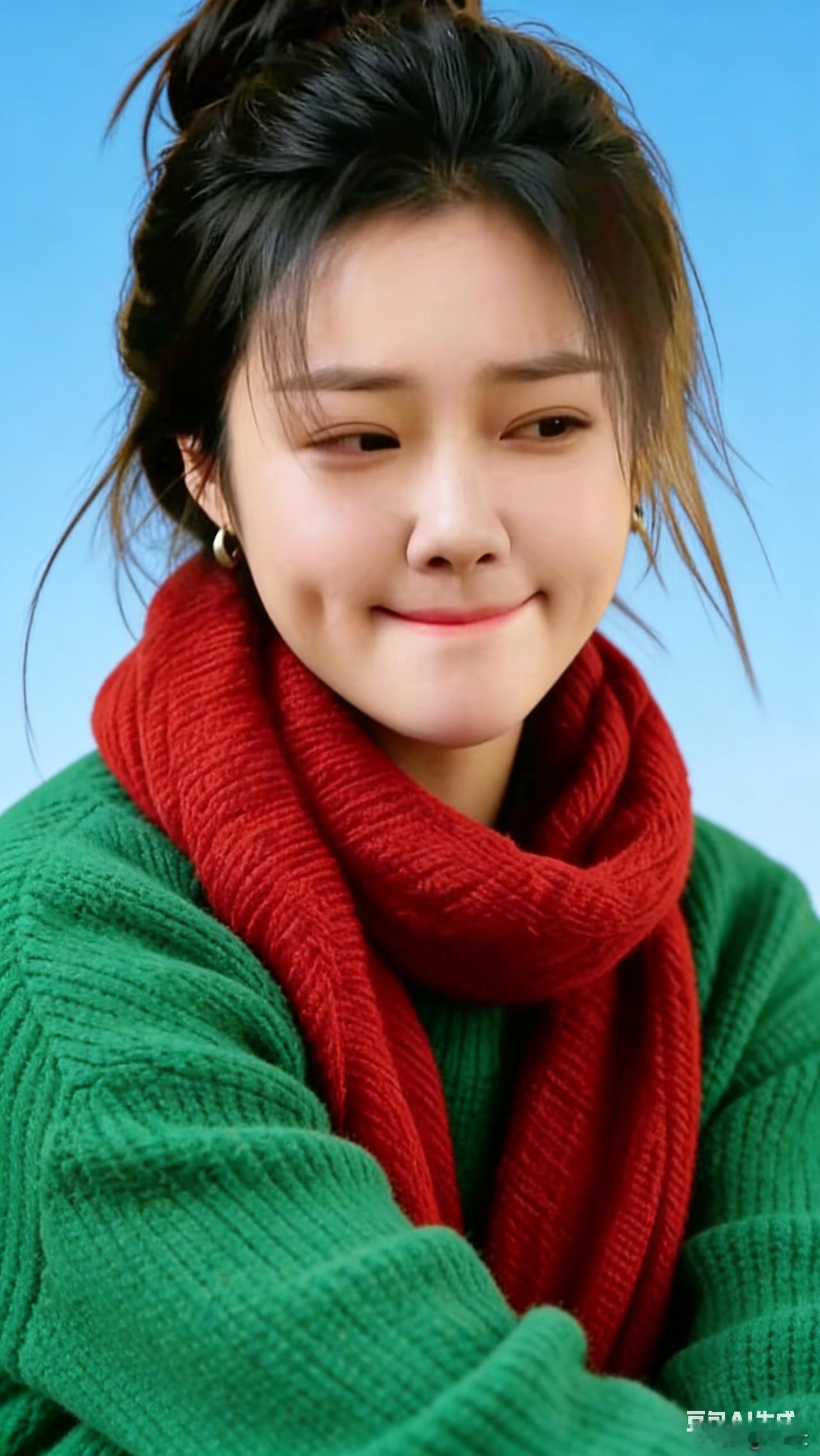 美女的小酒窝着实好看！