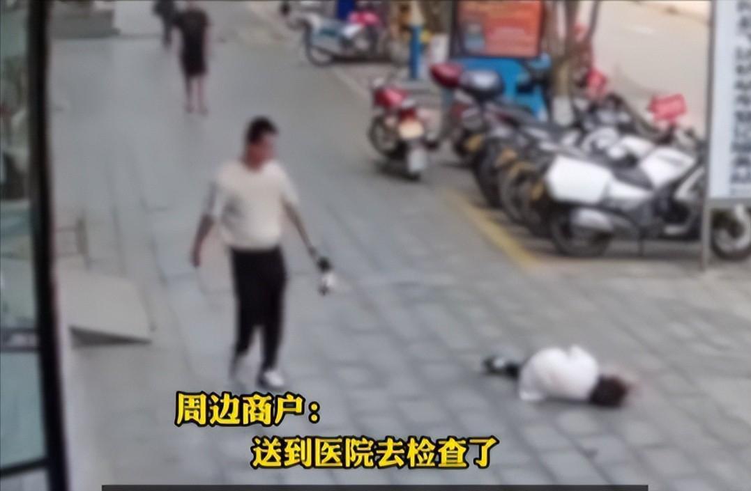 6月3日湖南邵阳街头，一段监控看得人血压飙升：白发老太正常走路，没招谁没惹
