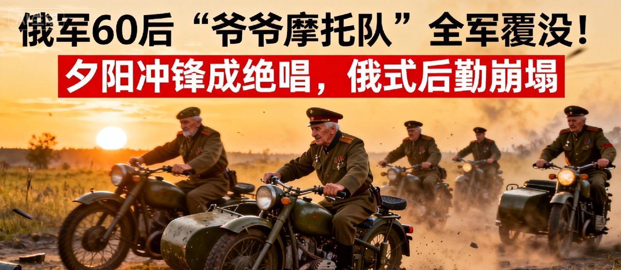 《俄军60后“爷爷摩托队”全军覆没！夕阳冲锋成绝唱，俄式后勤崩塌。》你敢信？在