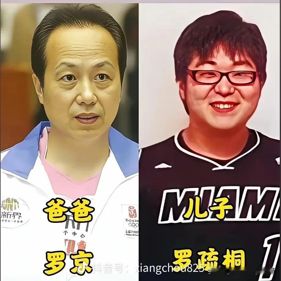 上面是德高望重的名嘴，下面是朝气蓬勃的子女，这一老一小的对比，看的哪是相貌变化，