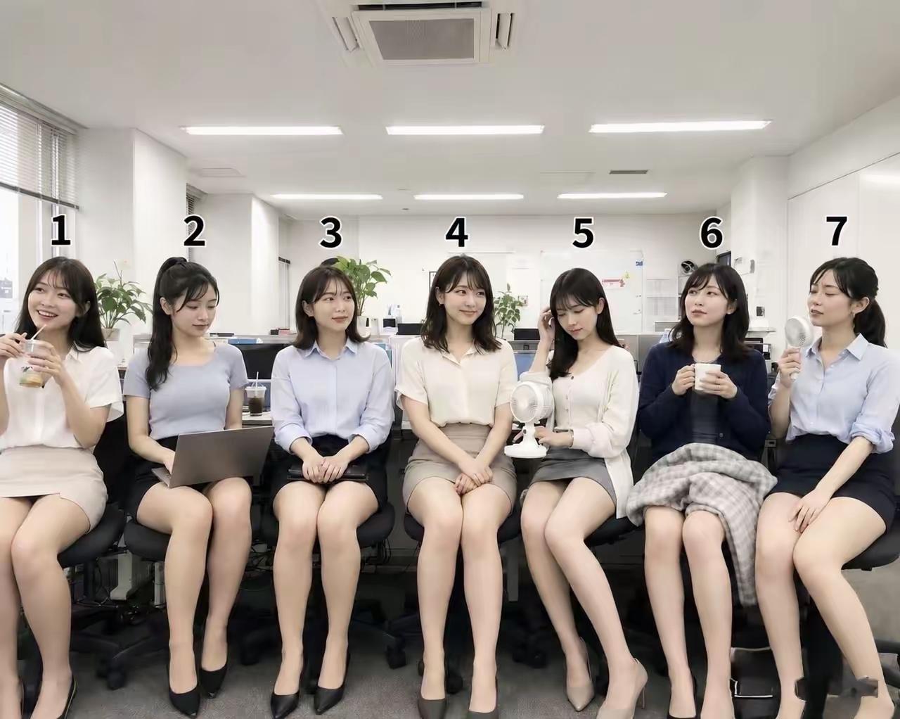 哪个年龄段的女性最迷人?1-7号美女，各具特色，各有千秋，如果你是董事长，选择一