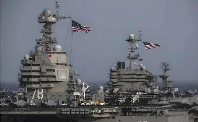 美国航母动不了！很多人以为是，被伊朗的导弹吓住了。错了！真相是，白宫的刹车片被盟
