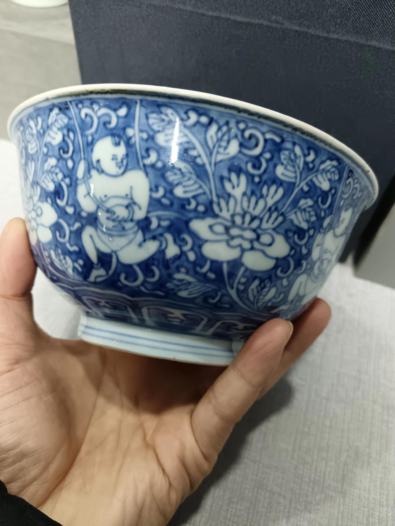 执莲童子～很喜欢这种顶天立地的款！瓷器收藏明清瓷器古玩收藏收藏爱好者