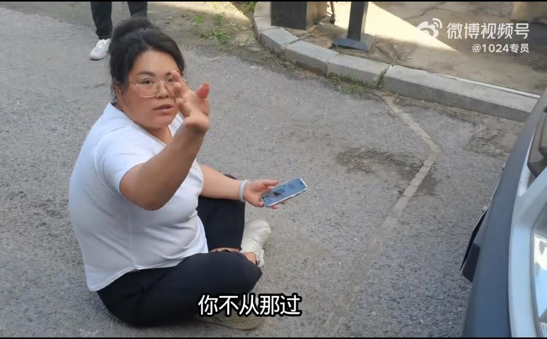 真是奇葩东北老妹，自家车没录入小区系统，拦路当坐地炮，阻止一小区车辆进出，让其他