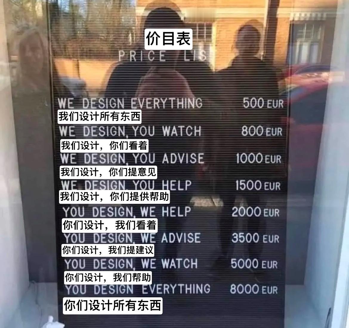 设计价目表📑meme​​​