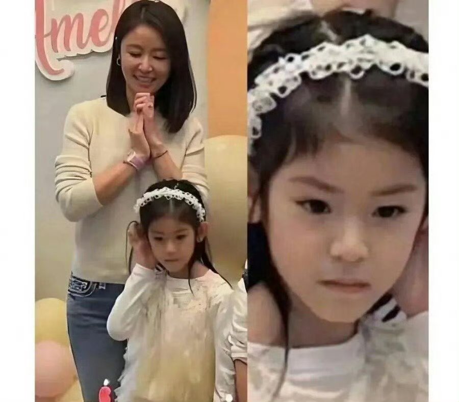 林心如霍建华全家福曝光，7岁女儿脸型像妈五官像爸，两个优秀基因的结合太神奇了​