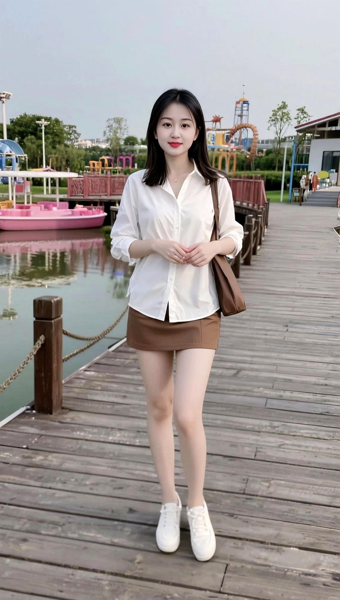 湖畔生活照气质穿搭优雅知性颜值上热门🔥