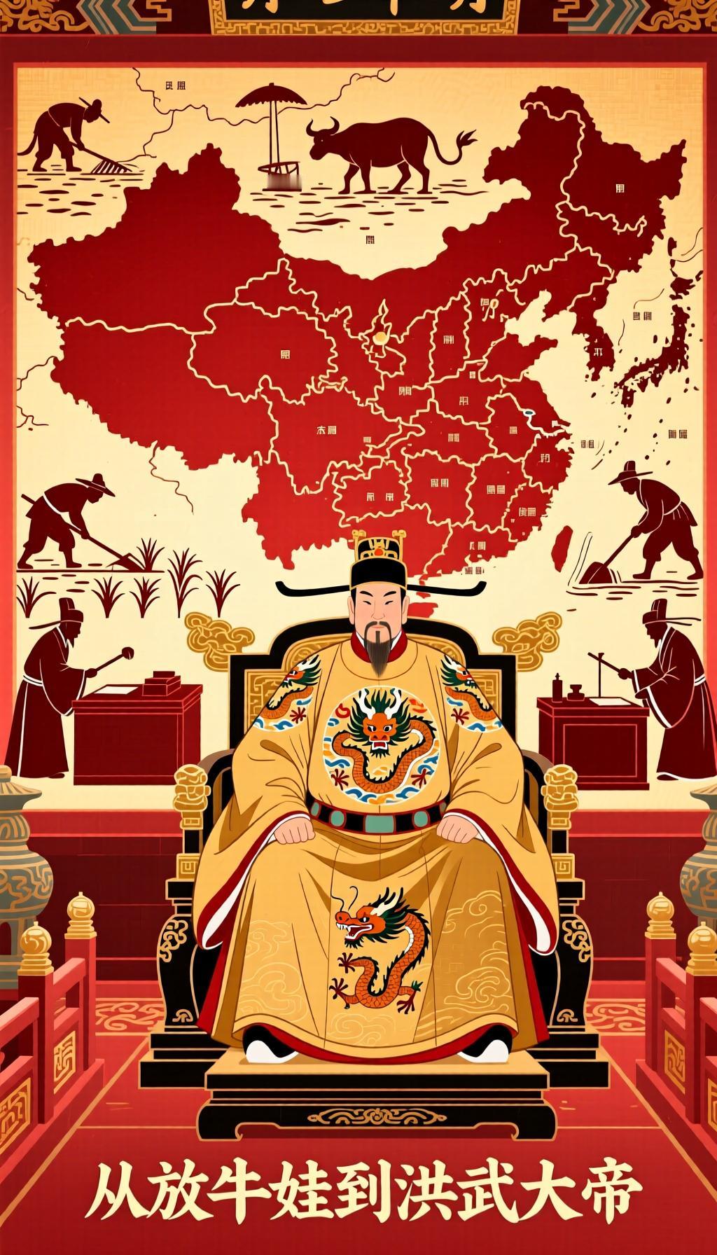 朱元璋真正厉害之处：从放牛娃到开国帝王的底层逆袭密码很多人只看到朱元璋杀伐