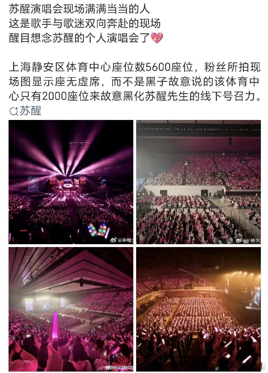 苏醒与陈楚生一人稳坐千人体育馆巡演，一人开演万人体育场，现场体量早已说明一切，根