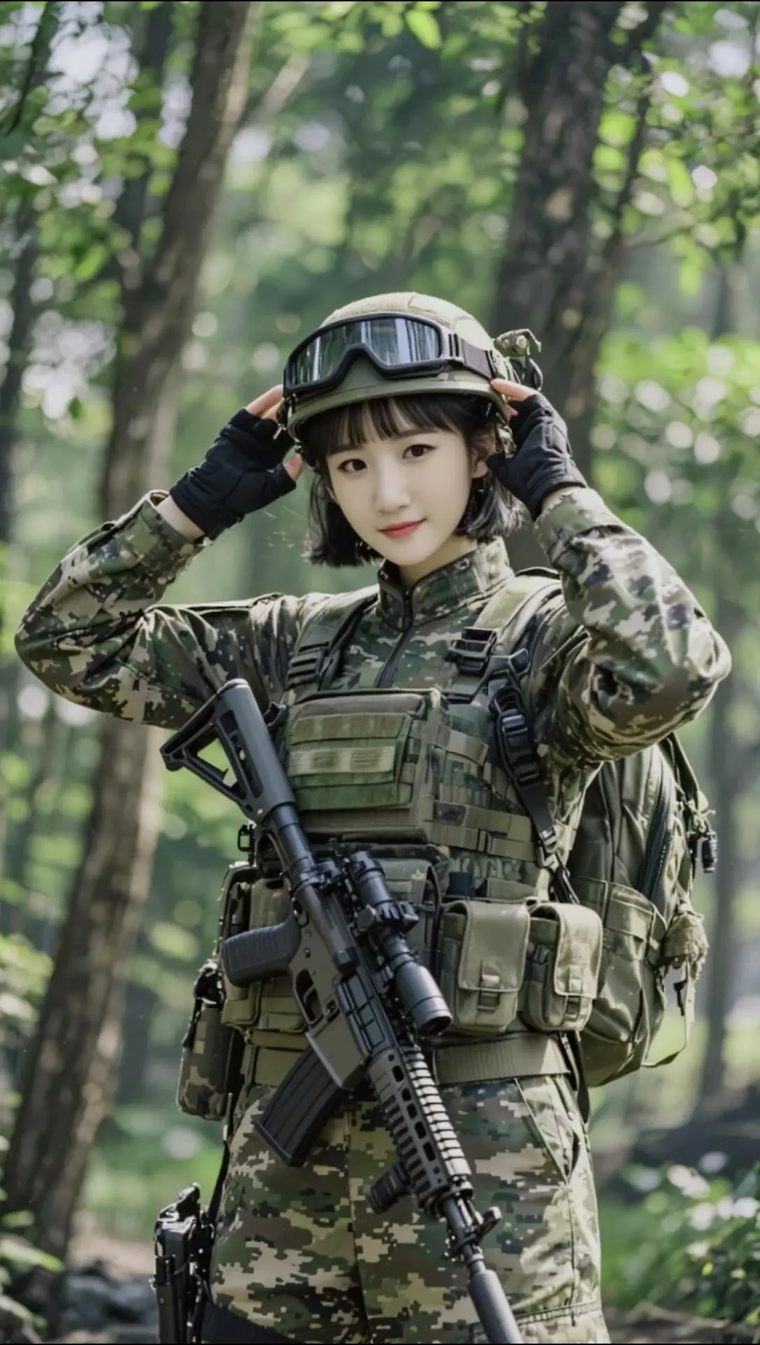 AI丛林迷彩写真 ai创作