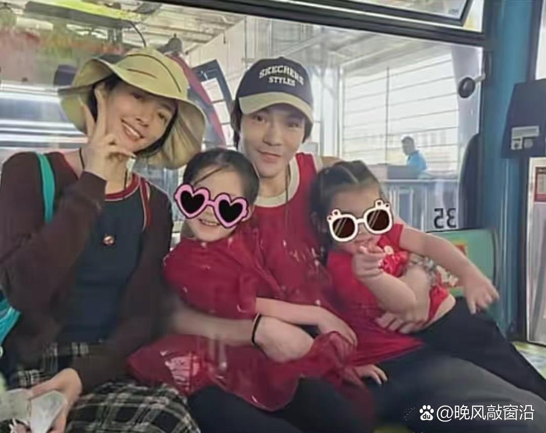郭碧婷一家四口出游！向佐手臂全是肌肉好壮实，3岁儿子赶超姐姐​​​