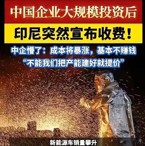 以前买镍矿，里面的钴是白送的。现在印尼说：不行，每一样都得算钱。今年4月，印
