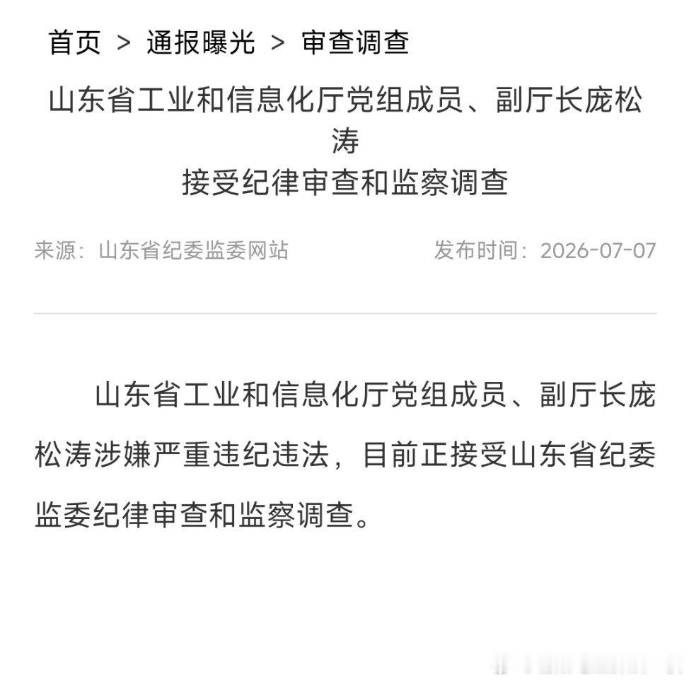 试用期未满一年，80后副厅长任上被查！据山东省纪委监委消息：山东省工业和信息化