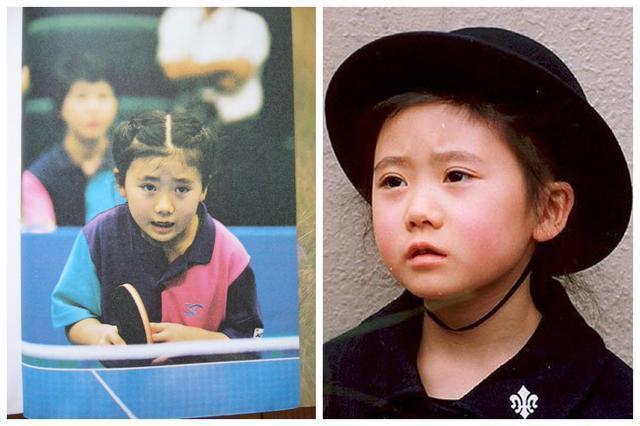 小时候刻苦练习打球的福原爱，眼神和她的儿女不一样。她儿女一看就是在享福中长大的孩