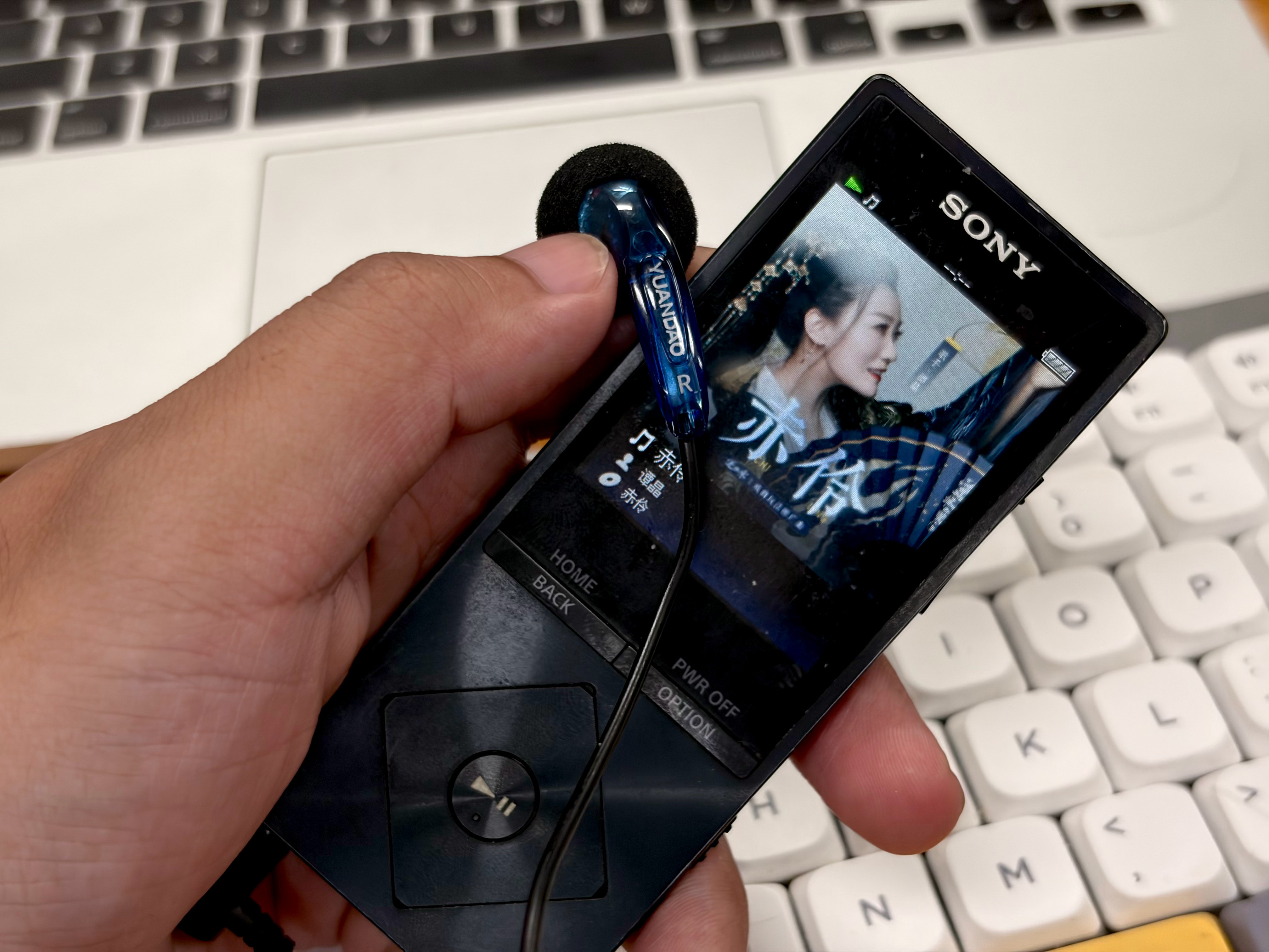 老咕噜棒子索尼A15MP3，都是2014年的老东西了。配上16.9块的原道平头
