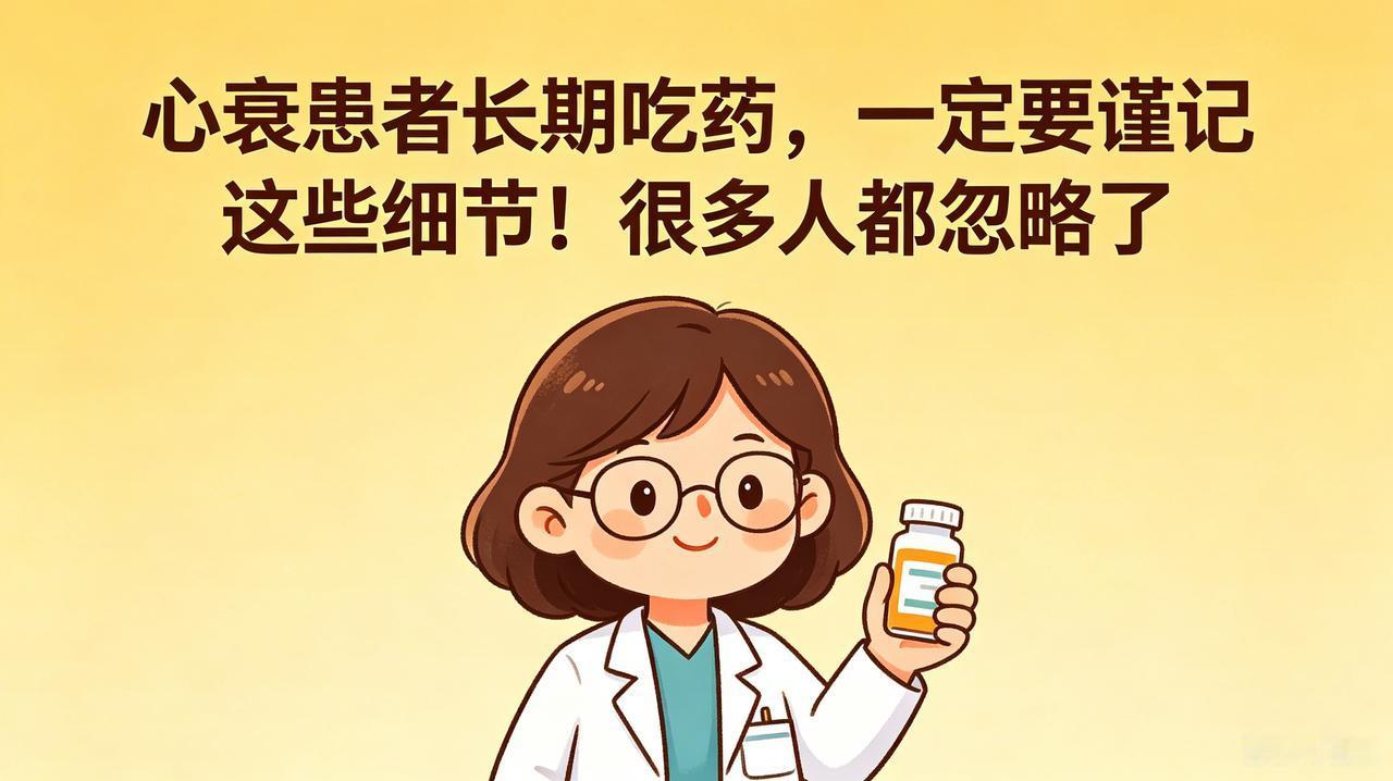 心衰患者在服药期间需要注意什么?心衰患者长期吃药，一定要谨记这些细节！很多人