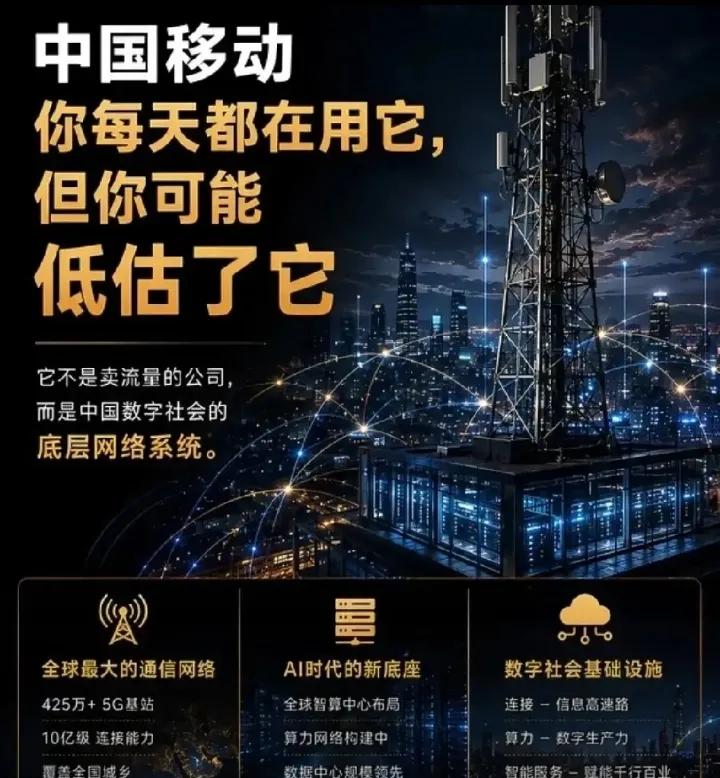 这差距不要太明显啊：1、中国移动2025年收入10502亿净利润1371亿