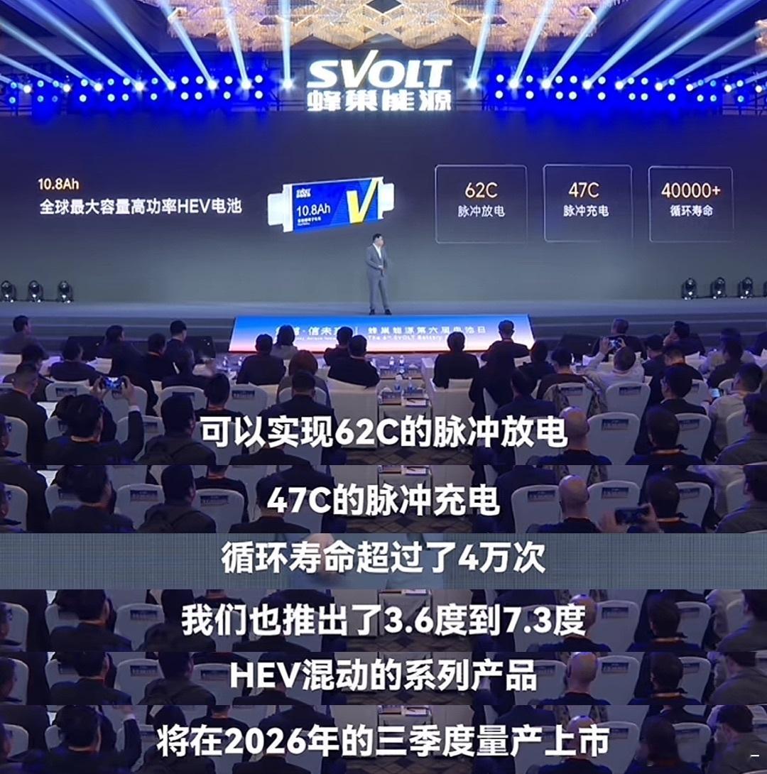 再看年初的这条新闻，蜂巢能源预告大容量HEV电池，3.6~7.3度。峰值放电倍率