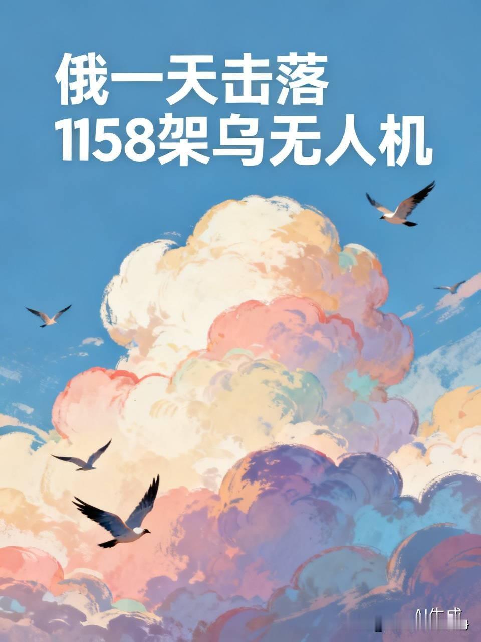 俄一天击落1158架乌无人机意味什么俄罗斯得意地宣布，一天就击落了1158架乌