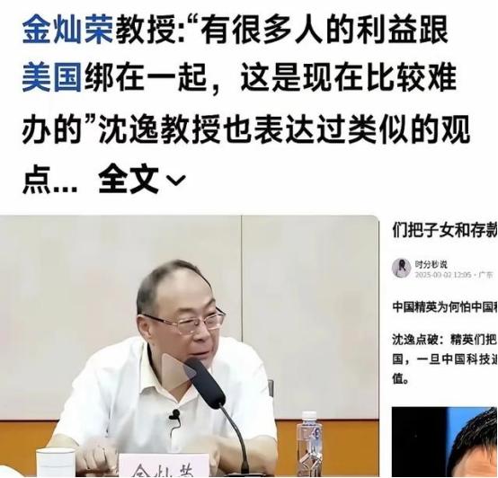金灿荣教授曾道出扎心实情！不少人利益早已绑紧美国，精英贪官纷纷送子女移民转移资产