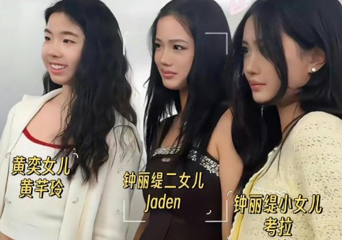 黄奕女儿牵手钟丽缇两混血女儿同框！