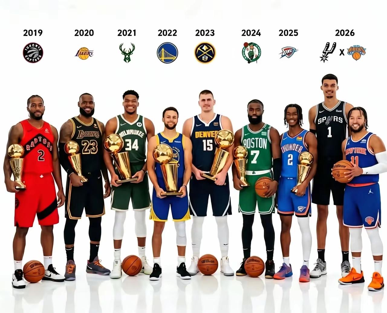 诡异的NBA魔咒：自从杜兰特收尾两连冠之后，没有任何一位巨星完成连冠。甚至离谱